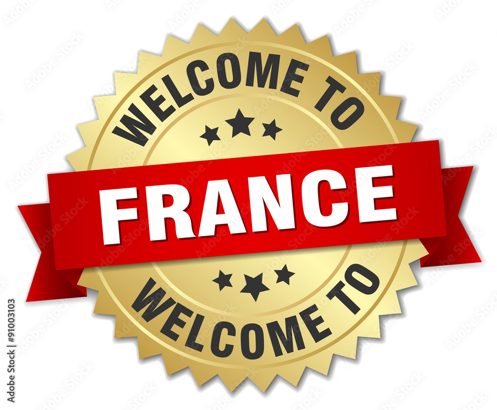France 3d gold badge with red ribbon France 3d gold badge with red ribbon