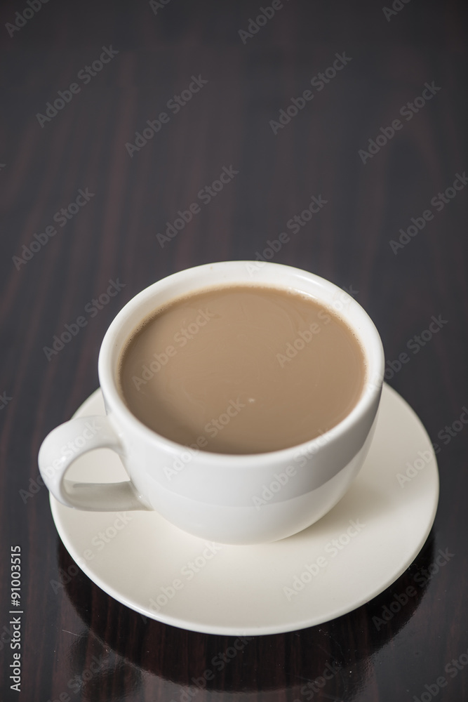 Obraz premium Soft focus Cup of coffee on table
