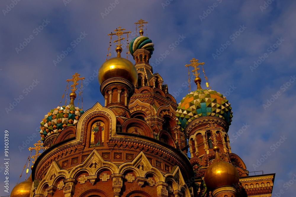 Obraz premium Erlöser- oder Blutkirche in Sankt Petersburg