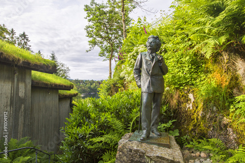 The sculpture of the famous Norwegian composer Edvard Grieg photo