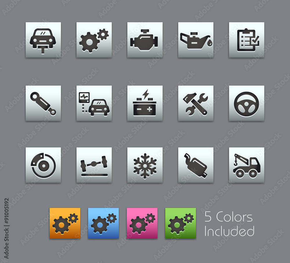 Car Service Icons - EPS file includes 5 Colors.