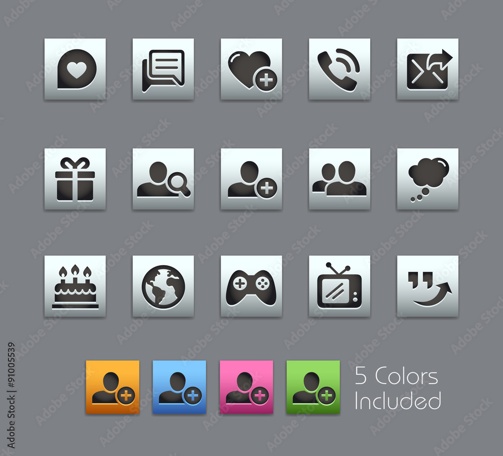 Social Communications - EPS file includes 5 Colors.