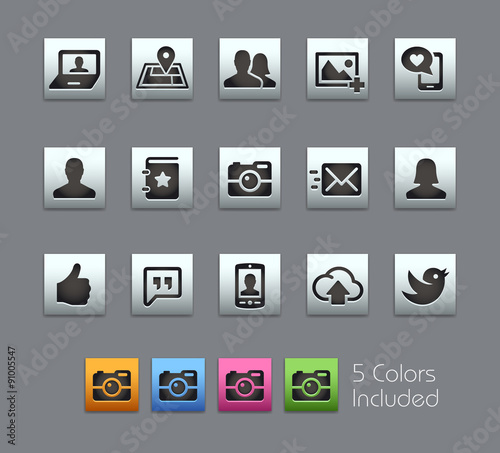 Social Icons - EPS file includes 5 Colors. © Palsur