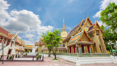 Temple Wat Ratchabophit Sathit Mahasimaram Ratchaworawihan Beautiful old architecture of Thailand, Bangkok, Thailand. photo