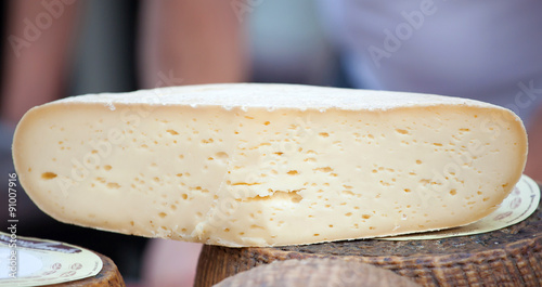 Fresh caciotta, italian cheese photo