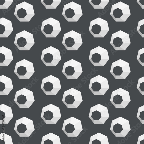 Seamless pattern with abstract figures. Hexagon