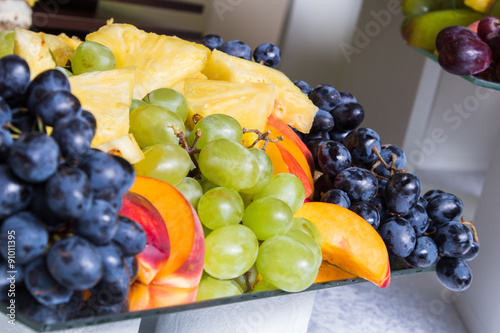 Table with food and drink