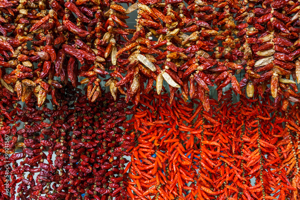 dried red peppers