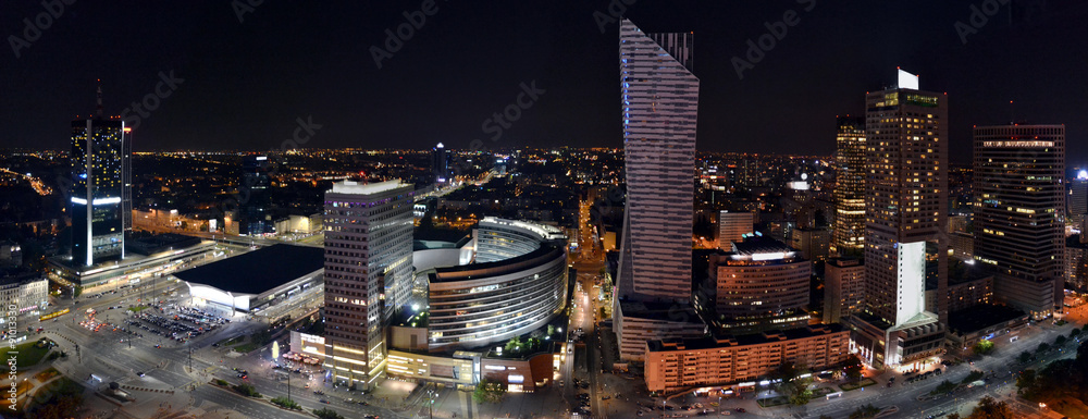 Fototapeta Warszawa nocą