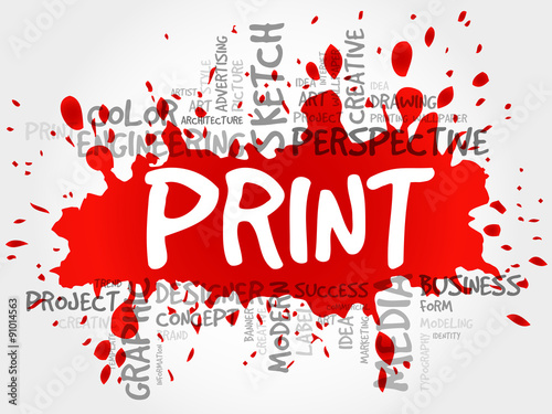 PRINT word cloud concept