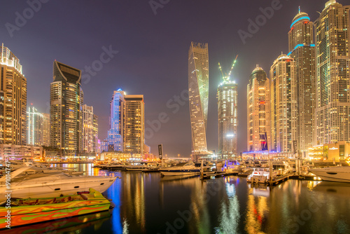 Dubai - JANUARY 10  2015  Marina district on January 10 in UAE  