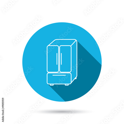 American fridge icon. Refrigerator sign.