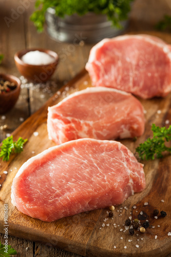 Raw Organic Boneless Pork Chops