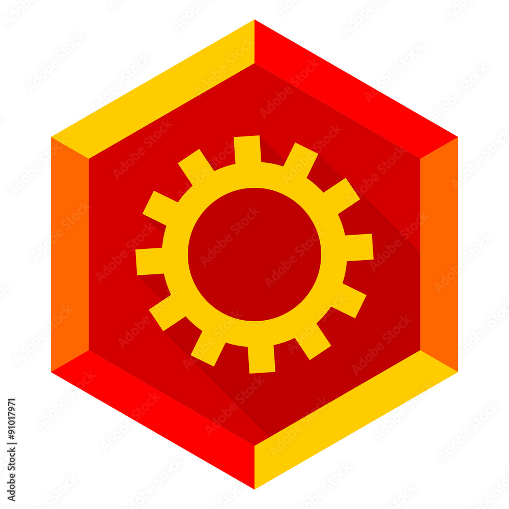 gear flat design modern icon gear flat design modern icon