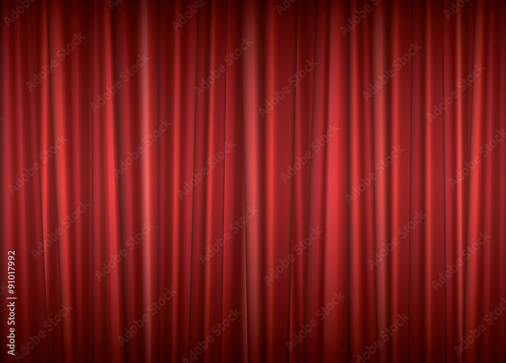 Theater red curtain vector background Theater red curtain vector background