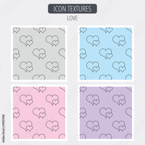 Love heart icon. Couple romantic sign.