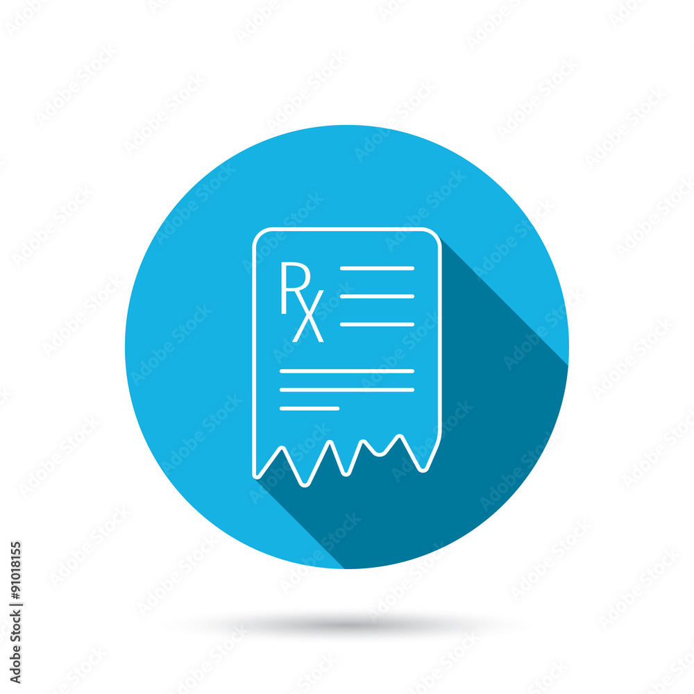 Medical prescription icon. Health document sign. Medical prescription icon. Health document sign.