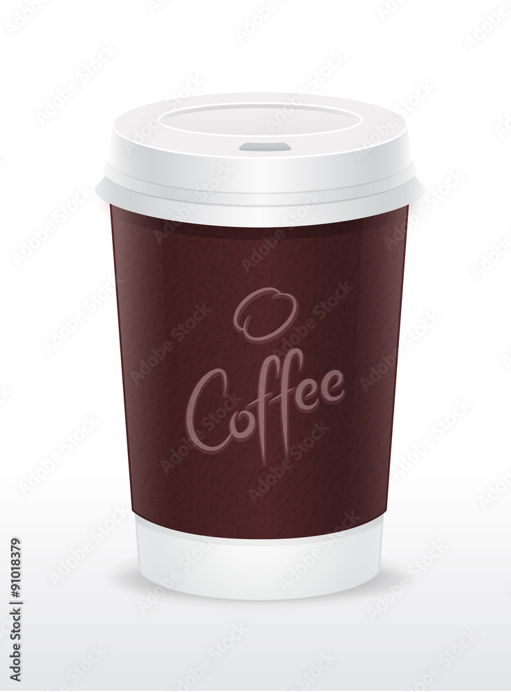 Coffe to go cup vector illustration isolated on white Coffe to go cup vector illustration isolated on white