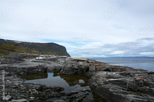 Küste am Porsangerfjord, Norwegen