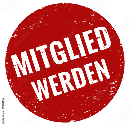 Mitglied werden stempel rot