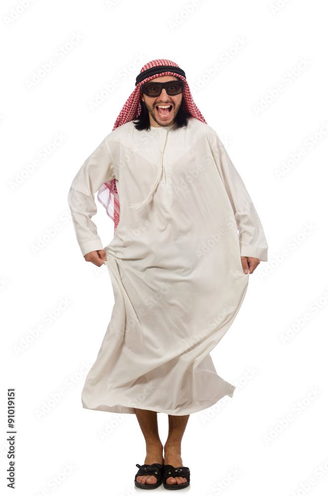 Happy arab man isolated on white Happy arab man isolated on white