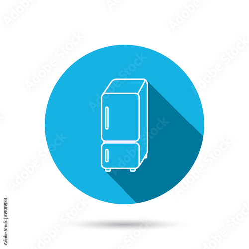 Refrigerator icon. Fridge sign.