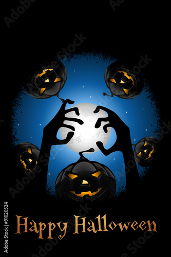 Halloween Zombie Party Poster.