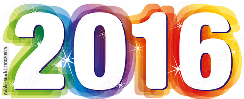 2016 coloré paillettes