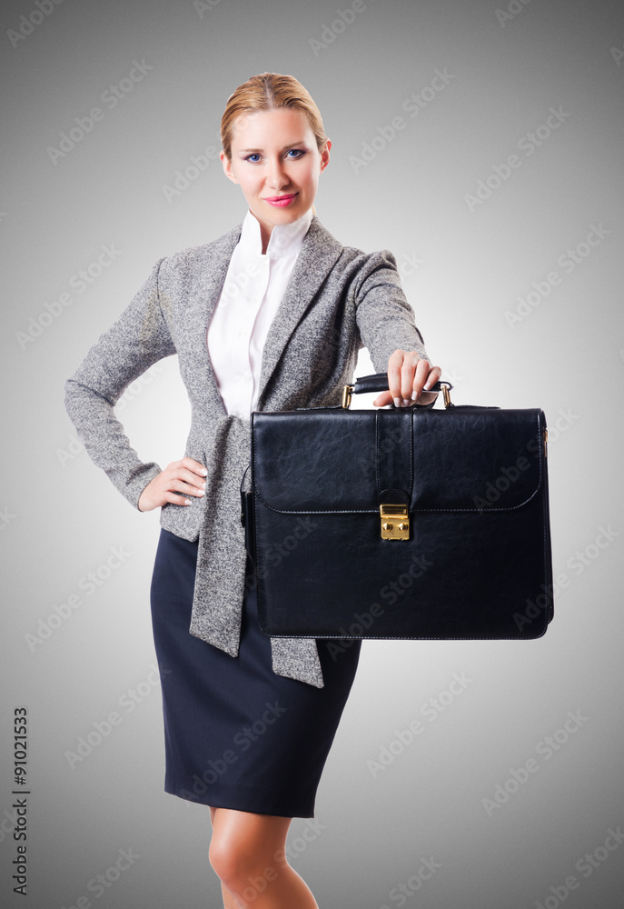 Attractive businesswoman isolated on white Attractive businesswoman isolated on white