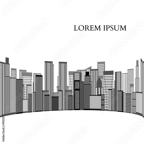 Abstract Skyline City. Vector