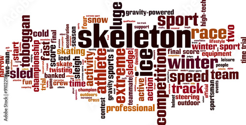 Skeleton word cloud concept. Vector illustration