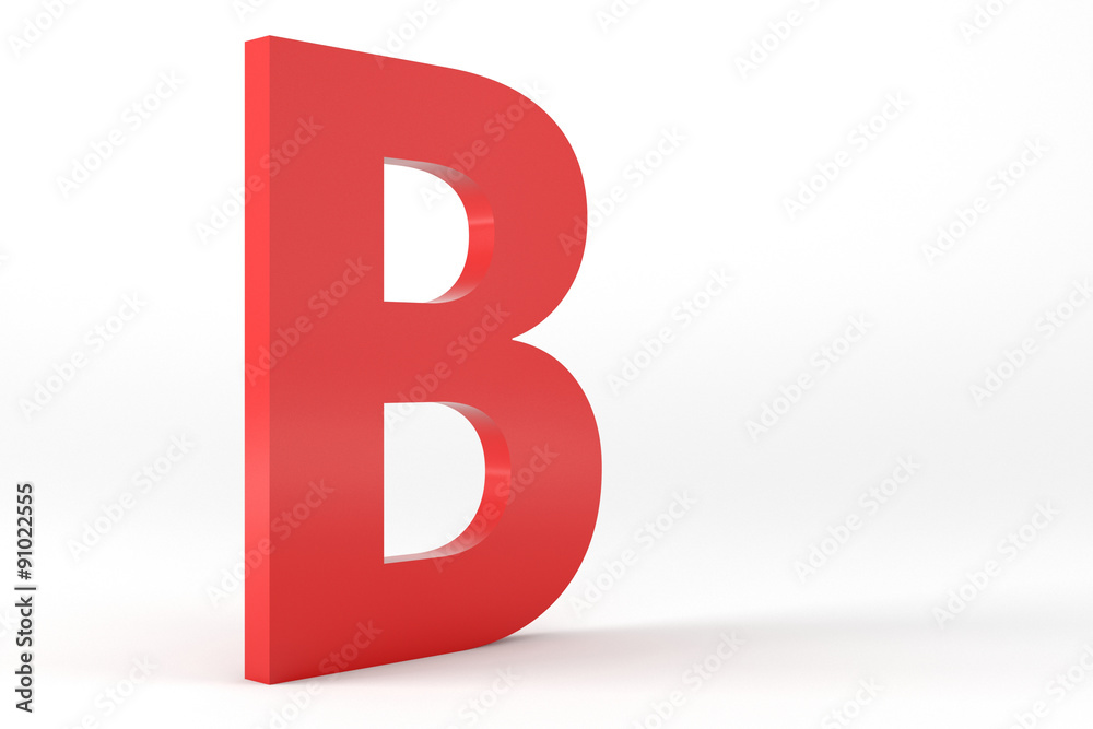 Isolated Red Letter B Isolated Red Letter B