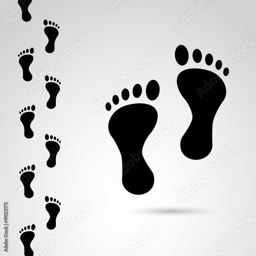Human foot VECTOR icon.