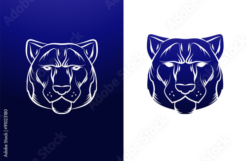 Fototapeta Naklejka Na Ścianę i Meble -  Vintage tiger label. Retro vector design graphic element.