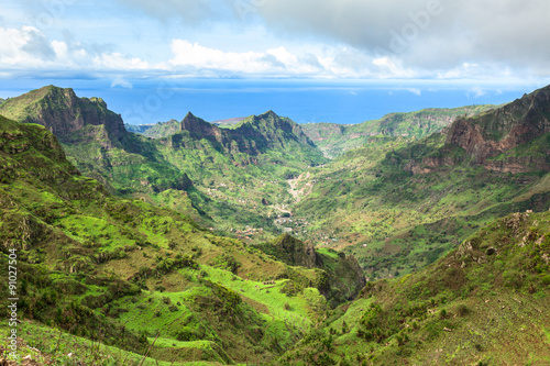 Serra Malagueta mountains in Santiago Island Cape Verde - Cabo V photo