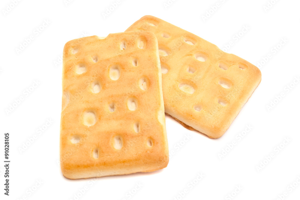 Two different, tasty cookies on white Two different, tasty cookies on white
