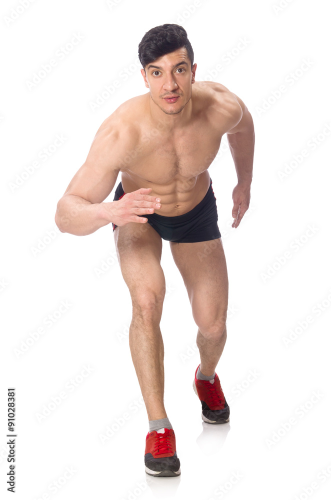 Wrestler isolated on white background Wrestler isolated on white background