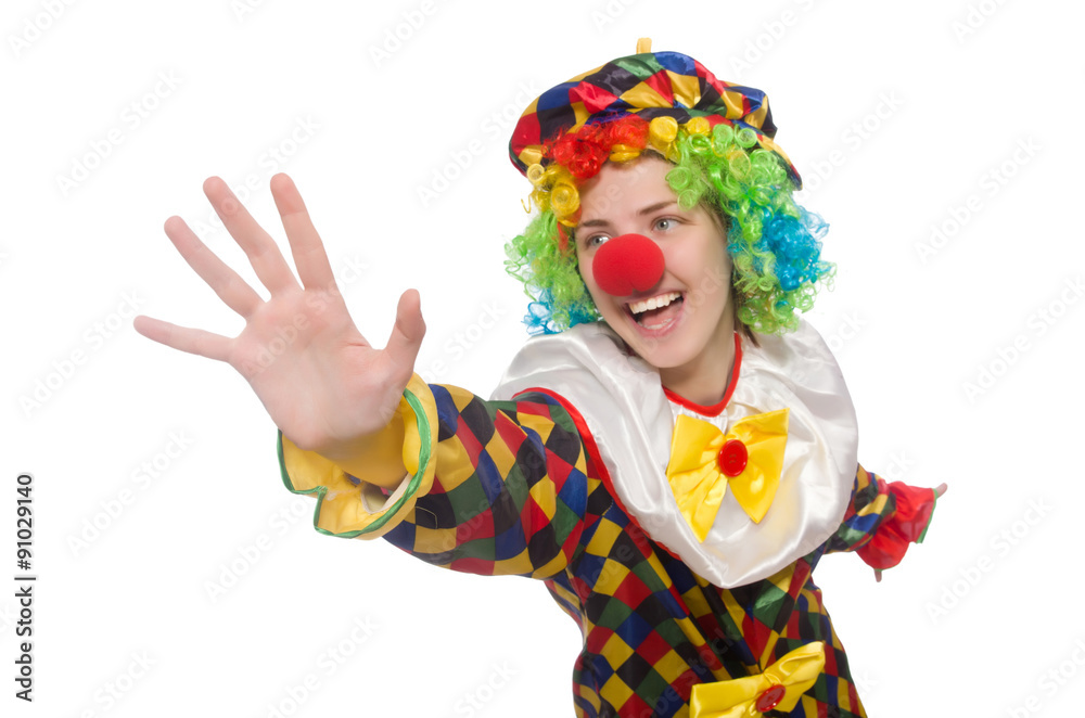 Clown isolated on the white background Clown isolated on the white background