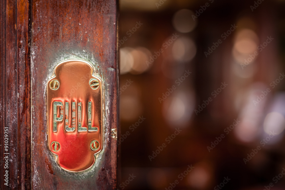 Pub door detail