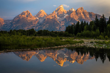 Deken met foto Hal Sunrise from Schwabachers landing in the Grand Teton National Park in Wyoming.    © skiserge1