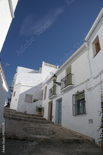 Bonitas calles del municipio andaluz de Frigiliana en la provincia de Málaga, Andalucía