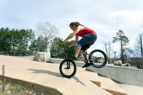 BMX Rider Doing Tricks