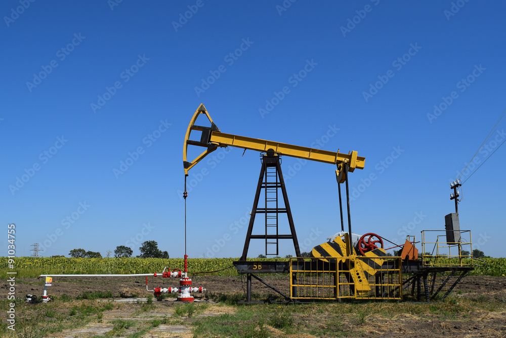 Pumping unit as the oil pump installed on a well Pumping unit as the oil pump installed on a well