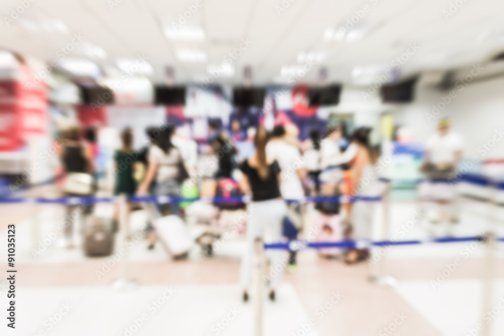 Blurred crowd of passenger at the air port