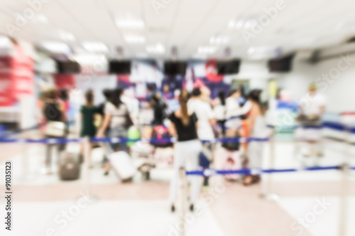 Blurred crowd of passenger at the air port © surasaki