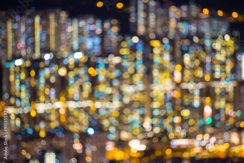 Wallpaper Mural Abstract blur bokeh background of city night light Torontodigital.ca