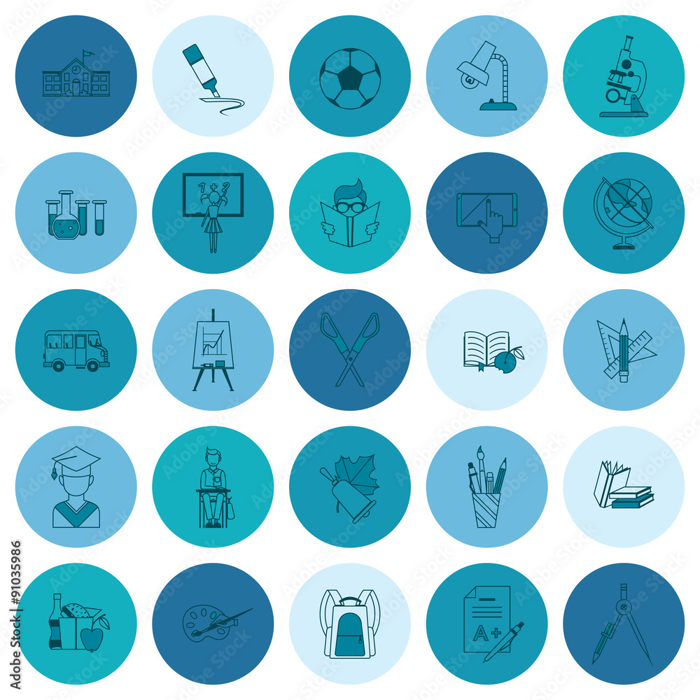 School and Education Icons School and Education Icons