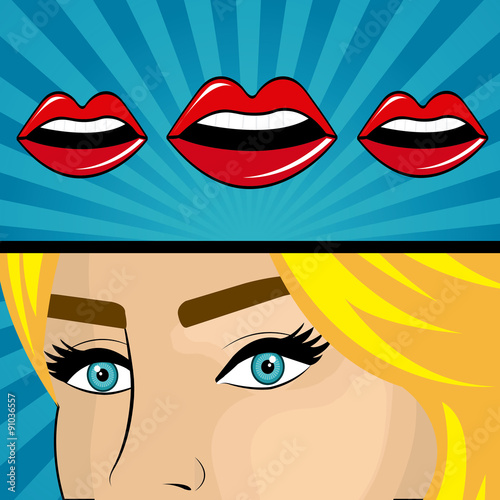 Pop art cartoon graphics