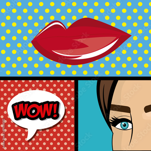 Pop art cartoon graphics