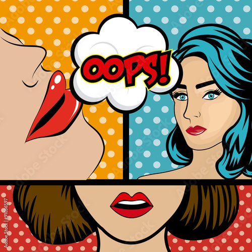 Pop art cartoon graphics
